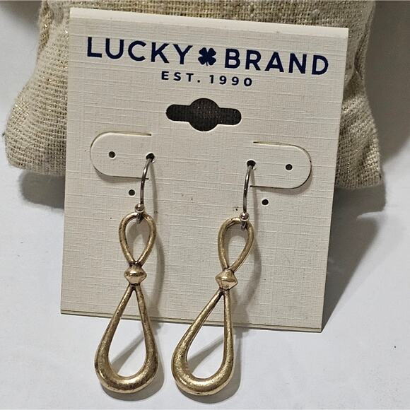 Lucky brand Mixed‎ Metals Infinity Statement Earrings New! - Picture 1 of 4